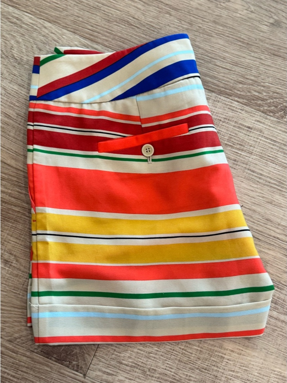 Outback Red Colorful Striped Shorts Size 2 Bright Preppy Summer - Picture 3 of 5